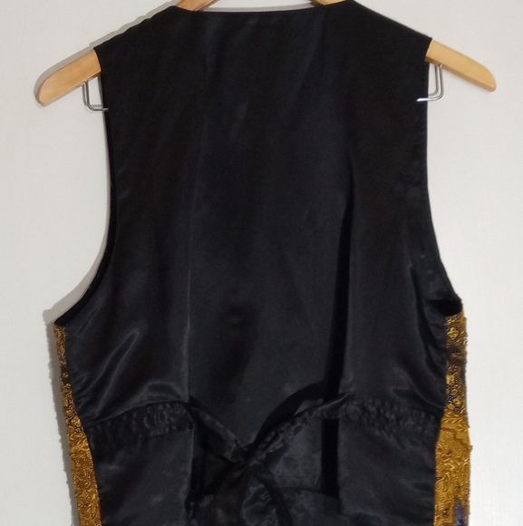 Casual Corner Vintage ornate gorgeous beaded tuxedo vest women's size medium - Picture 6 of 8